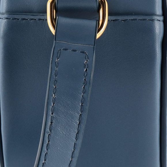 Celine Triomphe Oval Crossbody Bag Leather Blue - Picture 7 of 8